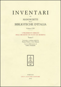 Inventari dei manoscritti delle biblioteche d’ItaliaI frammenti ebraici dell’Archivio di Stato di Modena.
