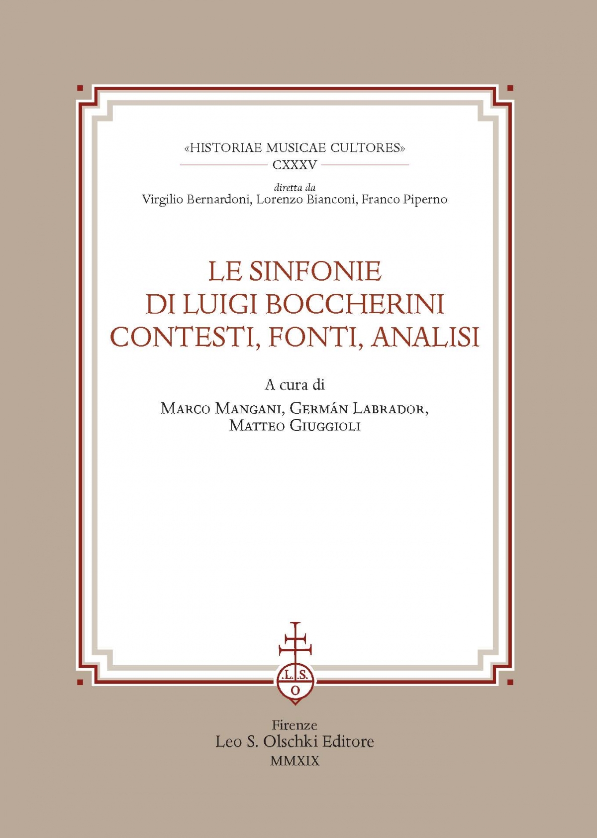 Le Sinfonie di Luigi Boccherini. Contesti, Fonti, Analisi