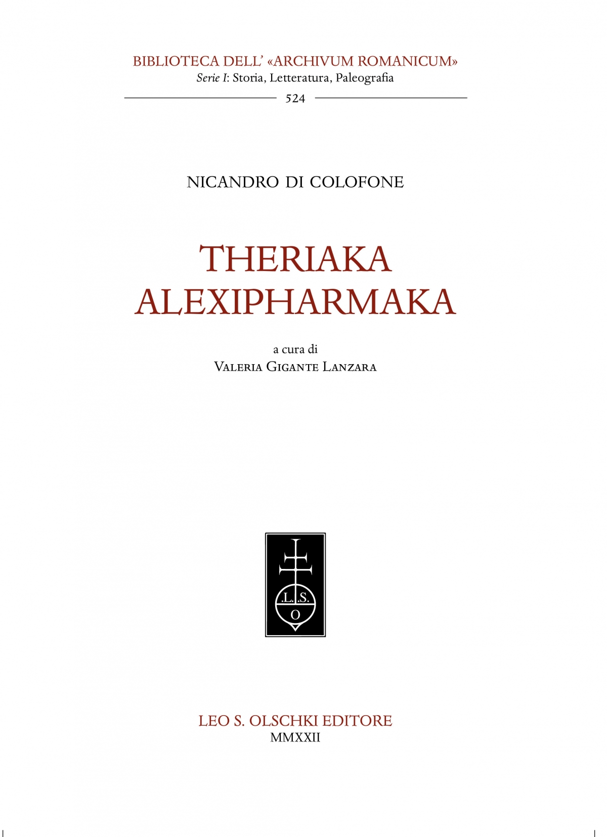 Theriaka-Alexipharmaka