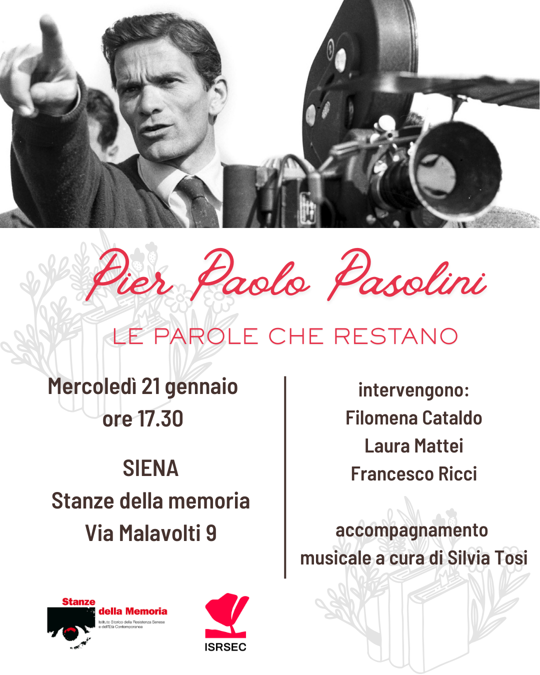Le parole che restano | Pier Paolo Pasolini | Siena